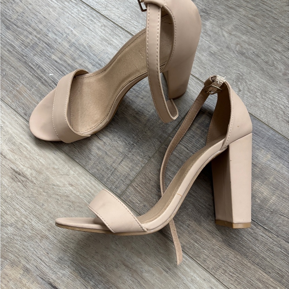 Charlotte Russe Nude Block Heels